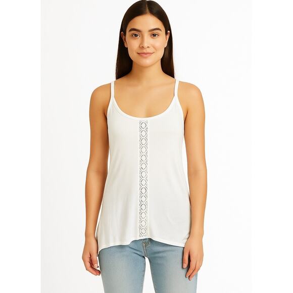 San Francisco City Lights Gypsy Girl Lace Cami Tank Top White Size XL NEW - Picture 1 of 8